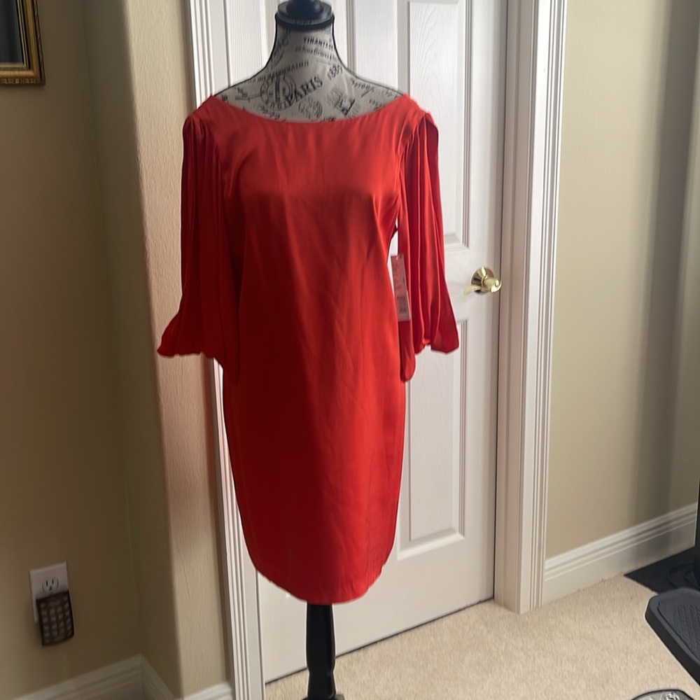 Antonio melanie beautiful papaya set sail dress cape round neck , v back